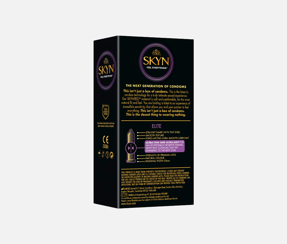 SKYN® ELITE NON LATEX CONDOMS 10 PACK - Image 3