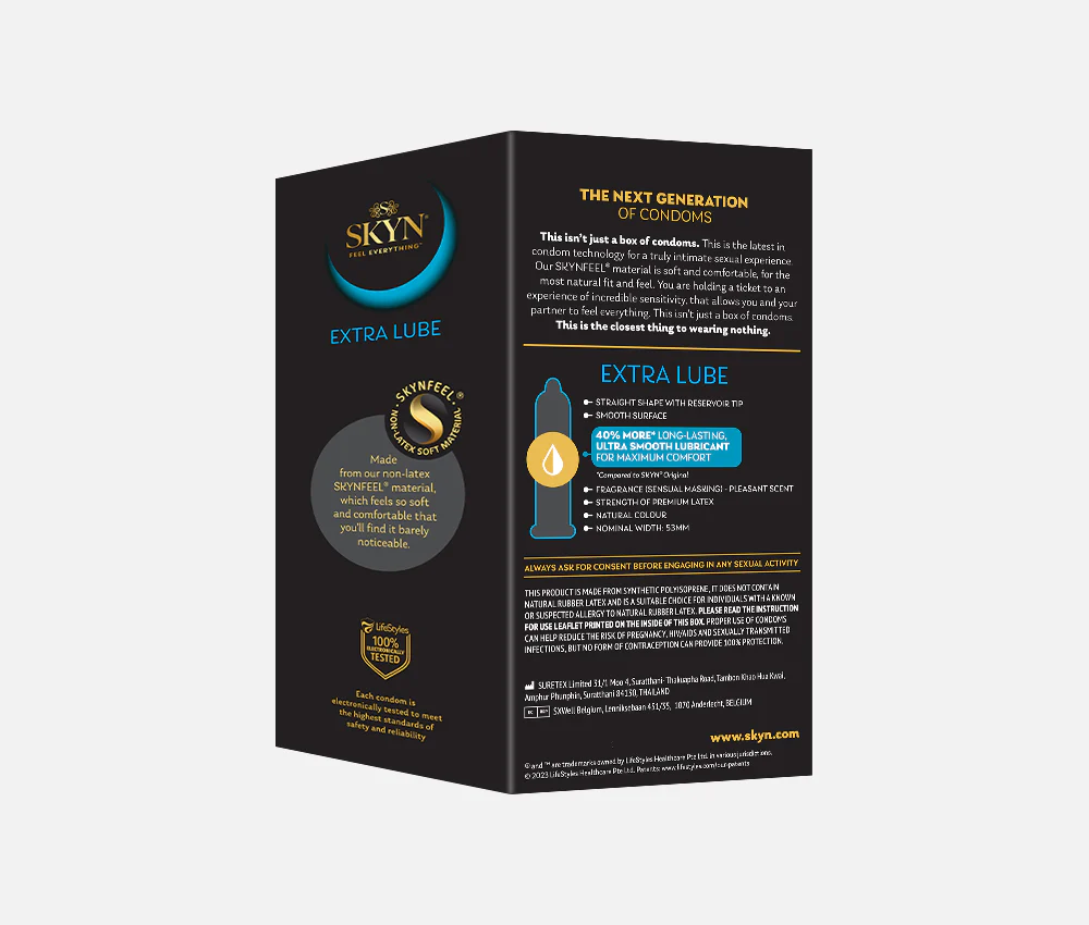 SKYN® EXTRA LUBE 50 PACK OF NON LATEX CONDOMS PLUS FREE 10 PACK CONDOMS - Image 3