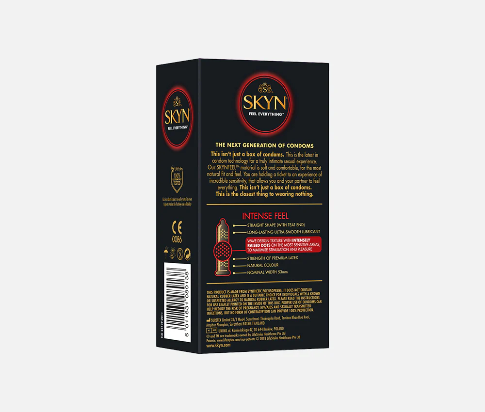 SKYN® INTENSE FEEL NON LATEX CONDOMS 10 PACK - Image 3