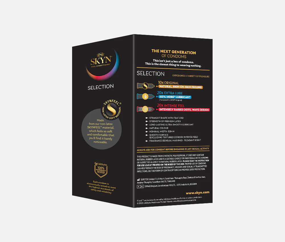 SKYN® Selection 50 pack of non latex condoms plus FREE 10 pack - Image 3