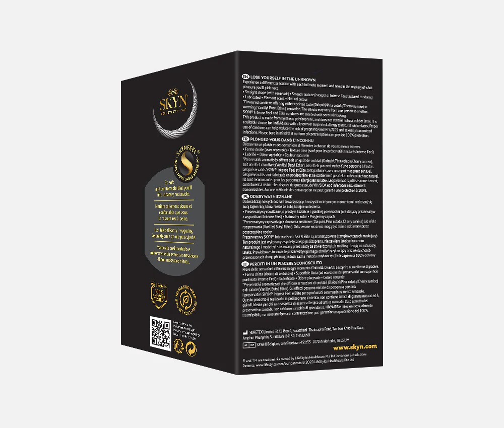 SKYN® Unknown Pleasures Deluxe Edition Non Latex Condoms - 5 x 14 Pack of 70 + Free Mystery Gift - Image 3